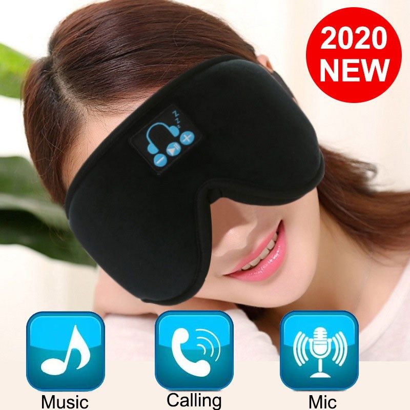 Bluetooth 5.0 3D Wireless Stereo Sleepmask Headband Headpho