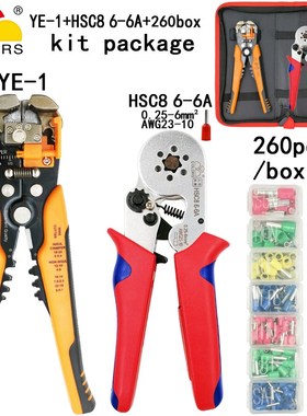 COLORS Kit HSC8 10S/6-4/6-6 crimping pliers Y1 stripping cut