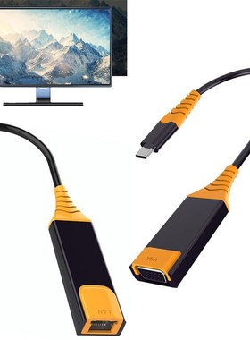 USB-C Type C To VGA TV or 1000Mbps RJ45 Network Card Router