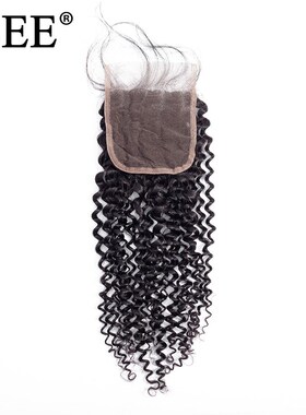 HAIR Kinky Curly Closure 4*4 Free Part  Remy Human Hair
