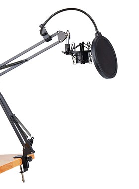 NB-35 Microphone Scissor Arm Stand and Table Mounting ClampN