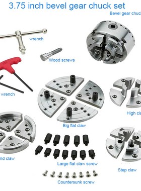 3.75 Inch Bevel  Chuck Set  Woodworking Lathe