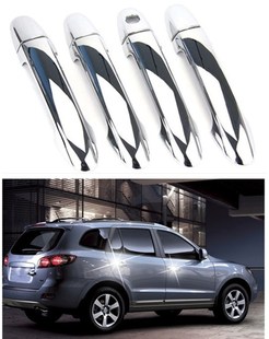 FNDOO New ABS Chrome Door Handle Cover trim  Hyundai Santa F