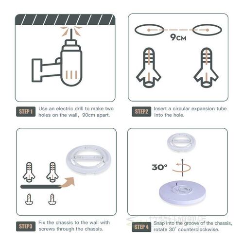 Lamp with Motion Sensor Ceiling Lights PIR LED Night Light 1