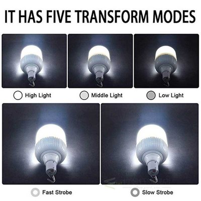 USB Rechargeable Light Bulb Outdoor Camping 5 Model Dimmable