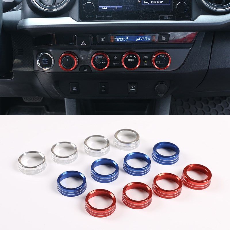 4pcs Aluminum Alloy Car Air Conditioner and Volume Vent Out