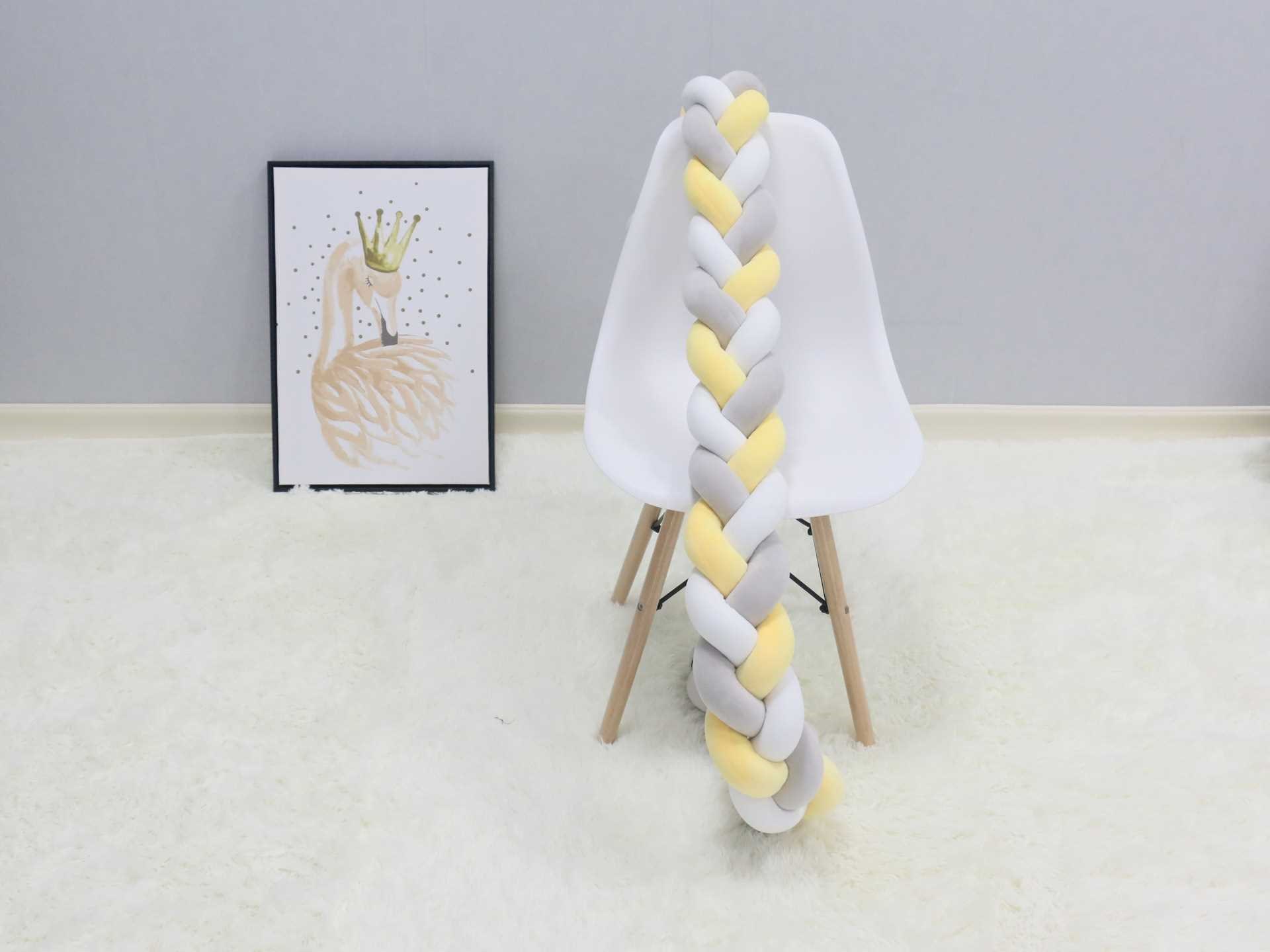 high quality long knotted braid pillow sofa cushion baby bed