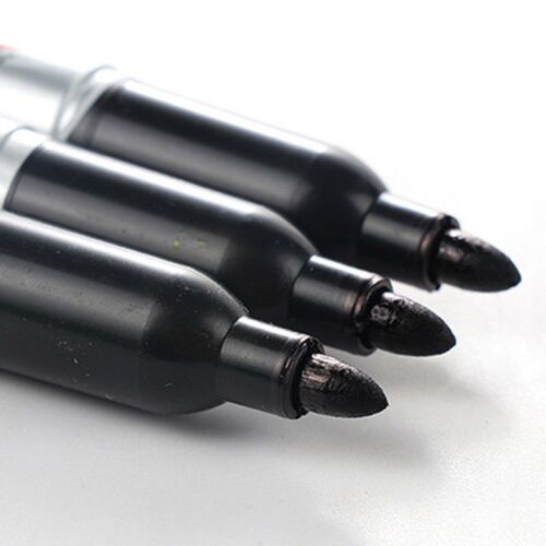 3 pcs/lot Black Permanent Oil Marker Pen Token Pens for Pape