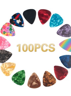 100PCS Guitar Picks  Plectrum Various Colors 6 thickness Pic