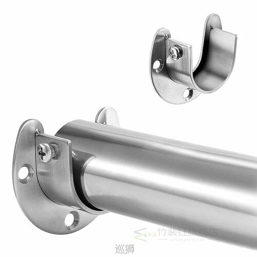 Stainless Steel Clothes Rail Closet Rail Curtain Rod Shower