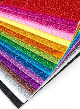 10Sheets Glitter Foam Paper Sparkles Paper for Children's Cr