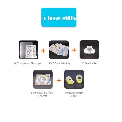 Original  3D printing pen1.75mm ABS Smart 3d drawing pens+Fr