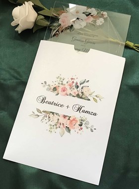 Acrylic wedding invitations,10pcs clear acrylic invitations,