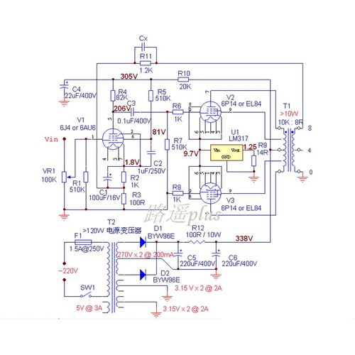 Lusya AMP sch 6J4/6A6-EL84/6P14 PCB  board push-pull power a