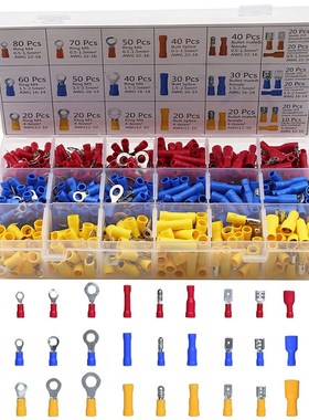 700PCS Assorted Insulated Electrical Wire Crimp Cable Conne