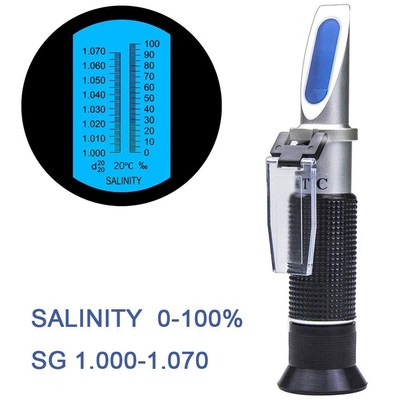 Handheld 0- Salinometer Salinity Refractometer Meter Sal