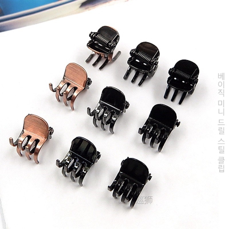 Korean hair grabbing small steel grabbing clip retro mini pl