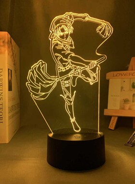 Anime 3d Lamp Attack on Titan Levi Ackerman for Bedroom Deco