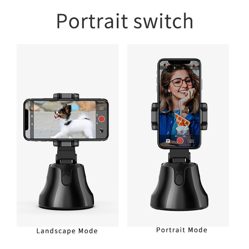 TISHRIC 360° Auto Rotation Object Face Tracking Holder Self