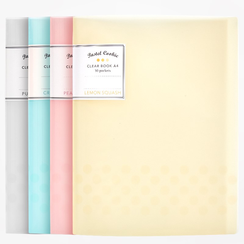 KOKYO WSG-CBCN Pastel Cookie Clear Book A4 10/20/30/40 Pocke