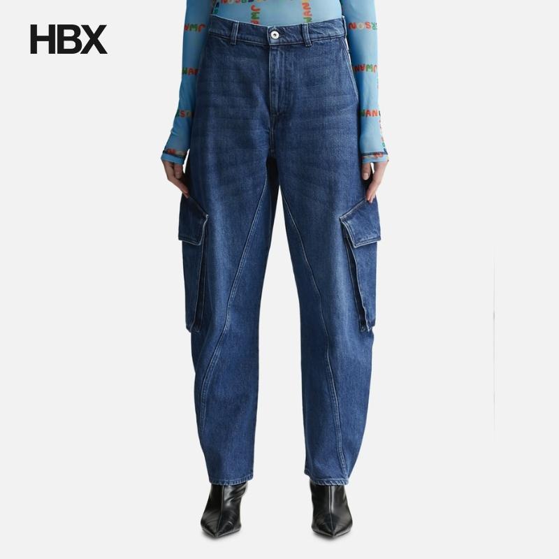JW Anderson TWISTED CARGO Denim JEANS 牛仔裤女HBX