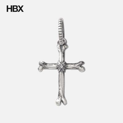 POLYTERU 925 Silver Pendant Cross Bone 项链HBX
