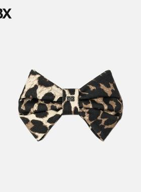 Ganni Leopard Bow Hairclip 发饰女HBX