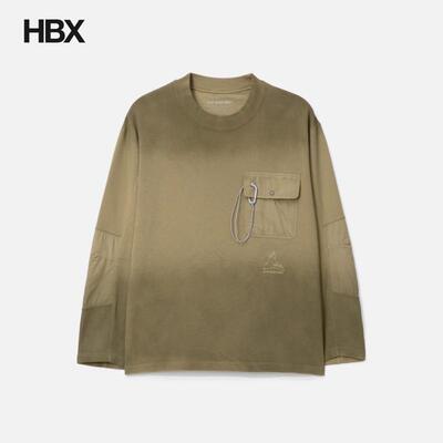 ROA x and wander Garment-dyed Long Sleeve T恤男HBX