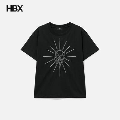 THUG CLUB Riding Skull Stitch T-Shirt 短袖T恤男HBX