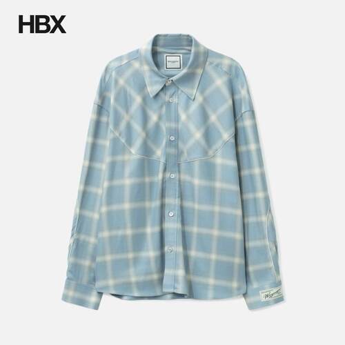 Wooyoungmi Blue Gradient Check Western Shirt 衬衫男HBX