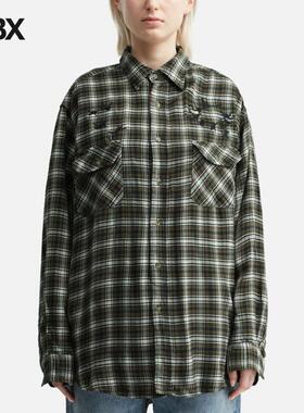 BASKETCASE Upcycled Parachute Flannel Shirt 长袖衬衫 HBX