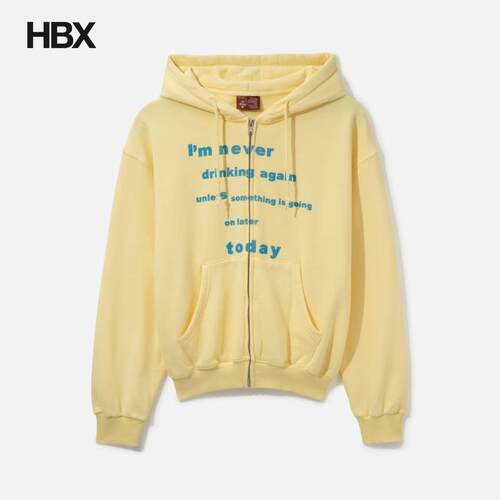 Praying Never Drinking Again Yellow Hoodie 帽衫外套HBX