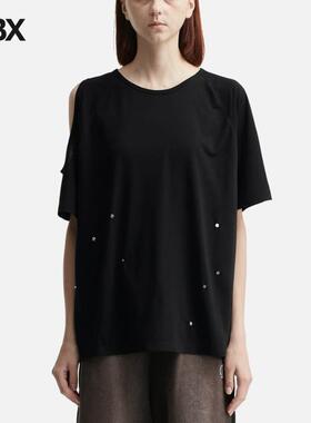 Deinet One-Slit Snap T-Shirts In Black 短袖T恤女HBX
