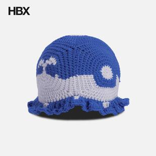Off-White CROCHET BUCKET HAT NAUTICAL BLUE ARTIC I 帽子男