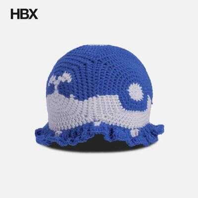 Off-White CROCHET BUCKET HAT NAUTICAL BLUE ARTIC I 帽子男