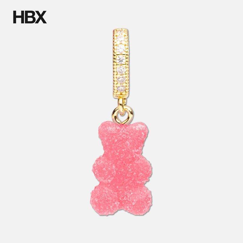 Crystal Haze Fizzy Nostalgia Bear Pave Connector 项链女HBX