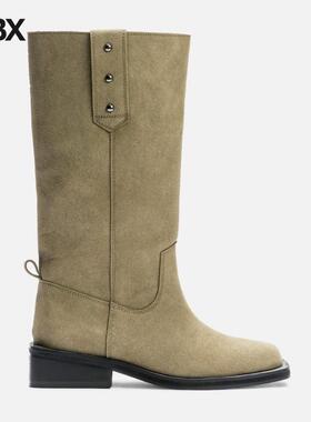 Deinet Natural Suede Biker Boots 靴女HBX