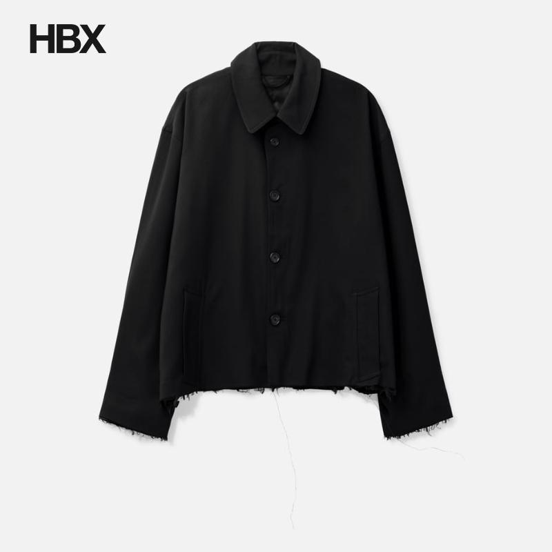 CODA Black Dissolved Cut Out Balmacaan Coat 外套男HBX