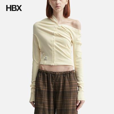 Glowny Tilt Button Long Sleeve 长袖T恤女HBX