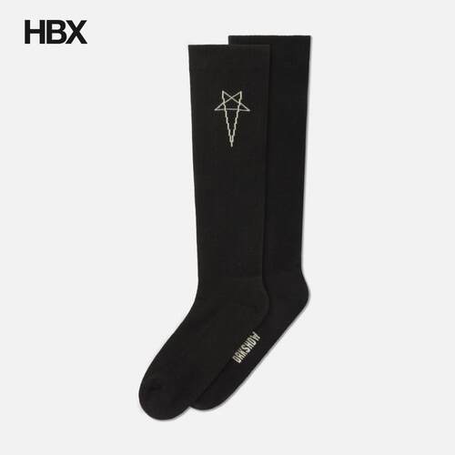 Rick Owens/瑞克·欧文斯 Drkshdw PENTAGRAM KNEE HIGH袜子男HBX