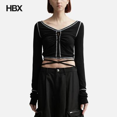 Lesugiatelier Shirred Long Sleeve T-shirt 上衣女HBX