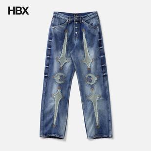THUG CLUB TC Bone Leather Denim Pants 牛仔裤男HBX