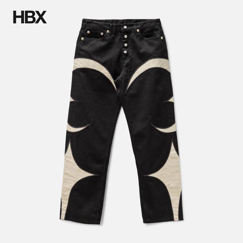 THUG CLUB TC LEATHER DENIM PANTS 牛仔裤男HBX