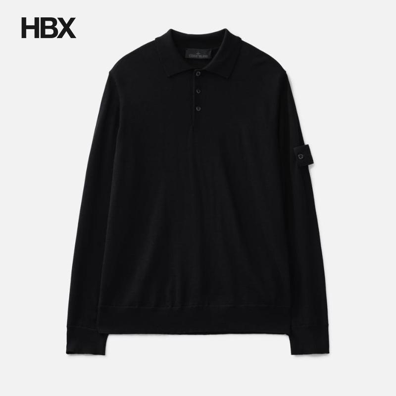 Stone Island/石头岛 Ghost Long-sleeve Polo Jumper针织衫男HBX