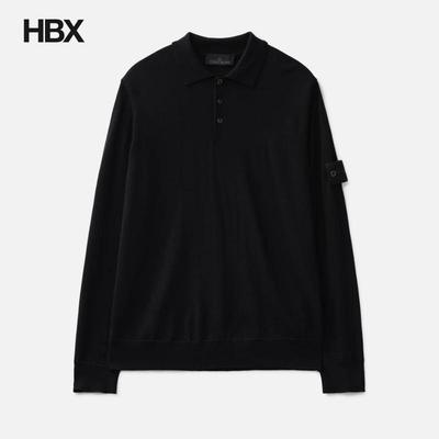 Stone Island/石头岛 Ghost Long-sleeve Polo Jumper针织衫男HBX