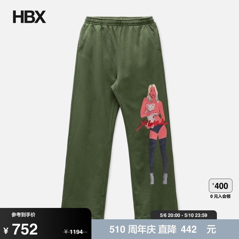 X-girl× T-REX Sweatpants长裤 HBX