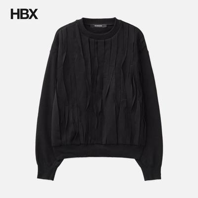 SONGZIO Asymmetric Pleats Sweater 编织衫男HBX