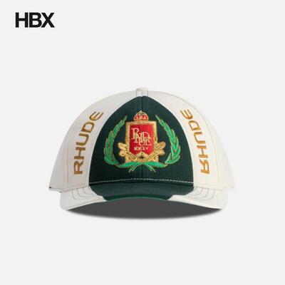 Rhude RACING CREST 6-PANEL HAT 帽子棒球帽男HBX
