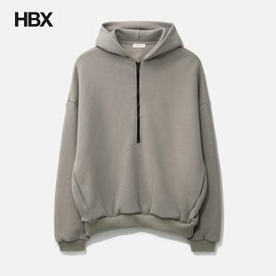Fear of God Cotton Cashmere Fleece Half Zip 帽衫卫衣男HBX