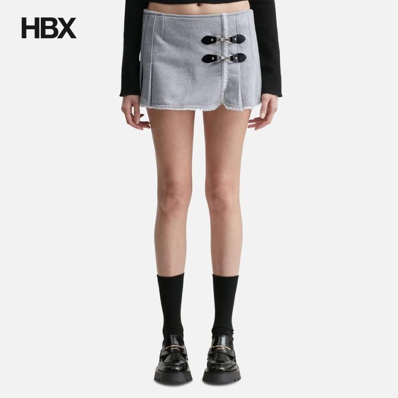 GLOWNY CIAO BUCKLE MINI SKIRT 半身裙女HBX